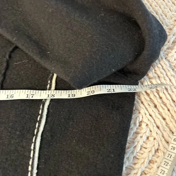 Talbots Black Merino Wool Military Coat 🆕 - Picture 6 of 8